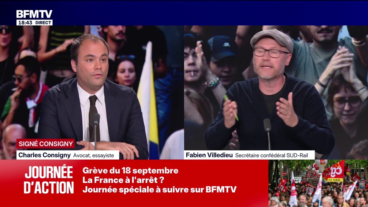 Mobilisation du 18 septembre: "Ce qu'il faut c'est que les gens qui n'ont pas l'habitude de faire grève fassent grève" affirme Fabien Villedieu, secrétaire confédéral SUD-Rail