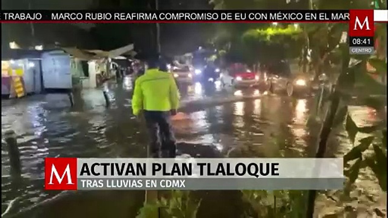 Implementan Plan Tlaloque tras intensas lluvias en la CdMx
