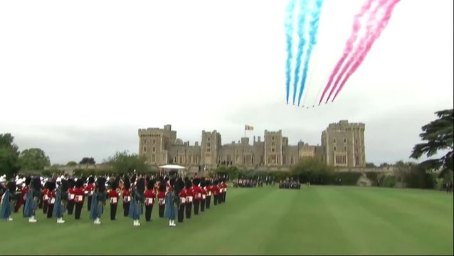 Watch: Spectacular Red Arrows flypast over Windsor for Trump’s UK state visit