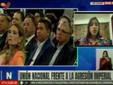 2.ª vicepresidenta de la AN destacó la unión nacional frente a la agresión imperial