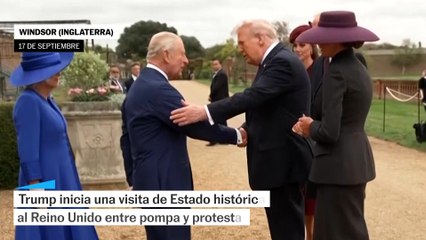 Trump inicia una visita de Estado histórica al Reino Unido