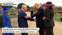 Trump inicia una visita de Estado histórica al Reino Unido