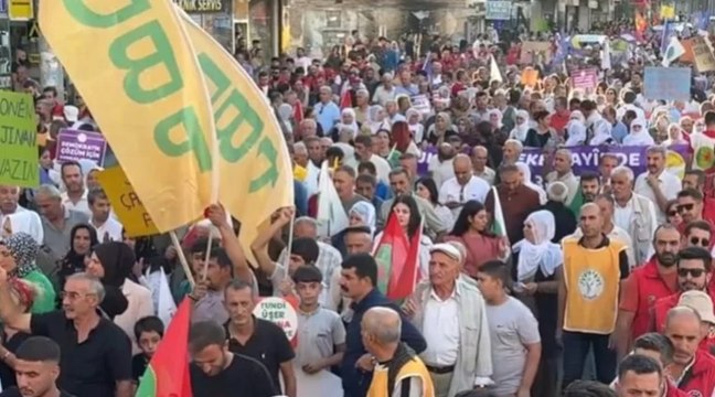 Diyarbakır'da Öcalan için yürüyüş