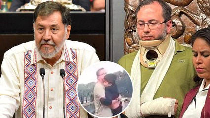Fernández Noroña presume acto heroico de Emiliano González, su colaborador, al salvar a un niño: "Para que sigan criticando"