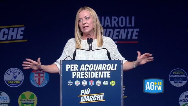 Meloni nelle Marche: «L'Italia punto di riferimento per l'Occidente». E all'opposizione dice: «Resteremo insieme, fatevene una ragione»