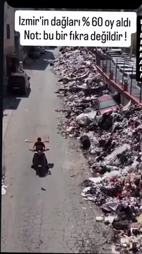 'İzmir'in dağlarında çiçekler açar' dediler! İzmir'in sokaklarına çöp dağları yığdılar!