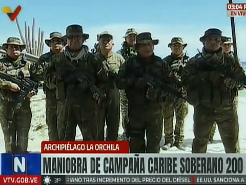 Más de 2 mil 500 efectivos participan activamente en la Maniobra de Campaña Caribe Soberano 200