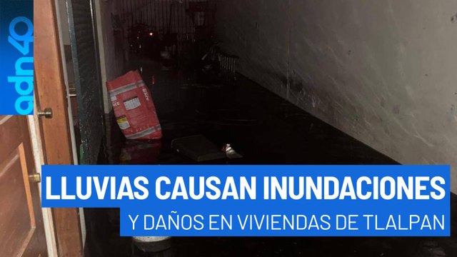 Inundaciones en periférico y calle cañaverales tras las fuertes lluvias en la colonia Tlalpan