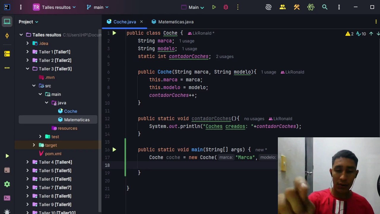 Modificador static en java || Taller 3