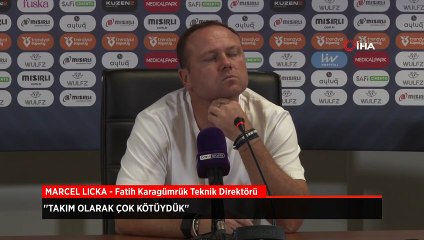Karagümrük Teknik Direktörü Marcel Licka'dan takımına eleştiri: Çok kötüydük