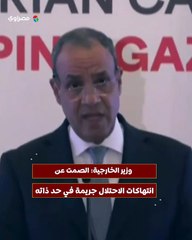 وزير الخارجية الصمت عن انتهاكات الاحتلال جريمة في حد ذاته