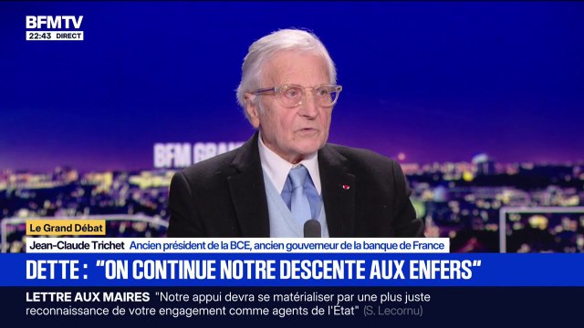 Dette: J'espère qu'on ne va pas continuer notre descente aux enfers , déplore Jean-Claude Trichet, ancien président de la Banque centrale européenne
