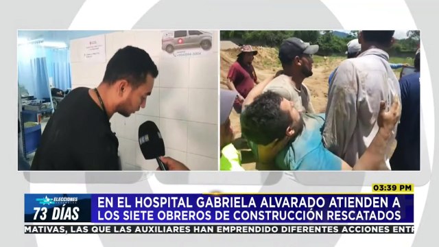 Siete obreros se salvan de morir al quedar soterrados en construcción en El Paraíso