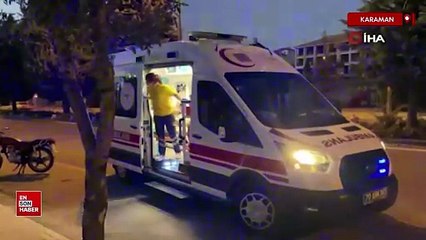 Karaman'da otomobil, çarptığı motosikleti 70 metre sürükledi