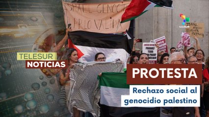 Miles de españoles exigen en Madrid el fin del comercio de armas con Israel