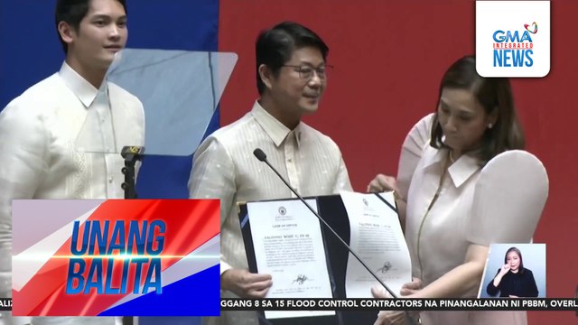 Reaksiyon ng ilang mambabatas sa pag-upo ni bagong House Speaker Faustino Bojie Dy III | Unang Balita