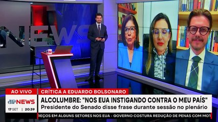 Alcolumbre critica Eduardo Bolsonaro por “instigar” contra o Brasil nos EUA