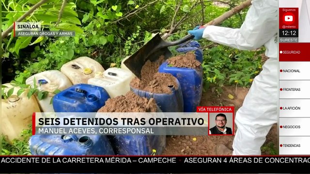 Operativos en Sinaloa resultan en decomiso de metanfetaminas y seis arrestos