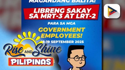 MRT-3 at LRT-2, may handog na libreng sakay sa mga kawani ng gobyerno mula Sept-18-19