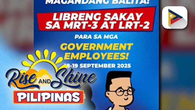 MRT-3 at LRT-2, may handog na libreng sakay sa mga kawani ng gobyerno mula Sept-18-19