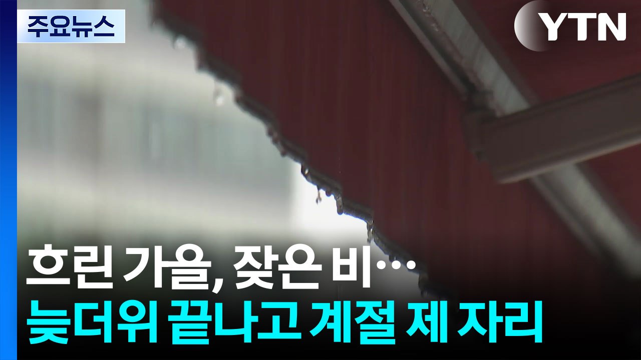[날씨] 흐린 가을, 내일 밤 또 비...늦더위 끝, 계절 제 자리 / YTN