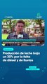 Producción de leche baja un 30% por la falta de diésel y de lluvias