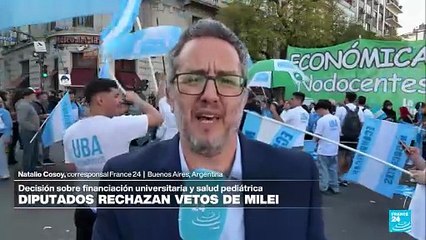 Informe desde Buenos Aires: Cámara de Diputados rechaza vetos de Milei