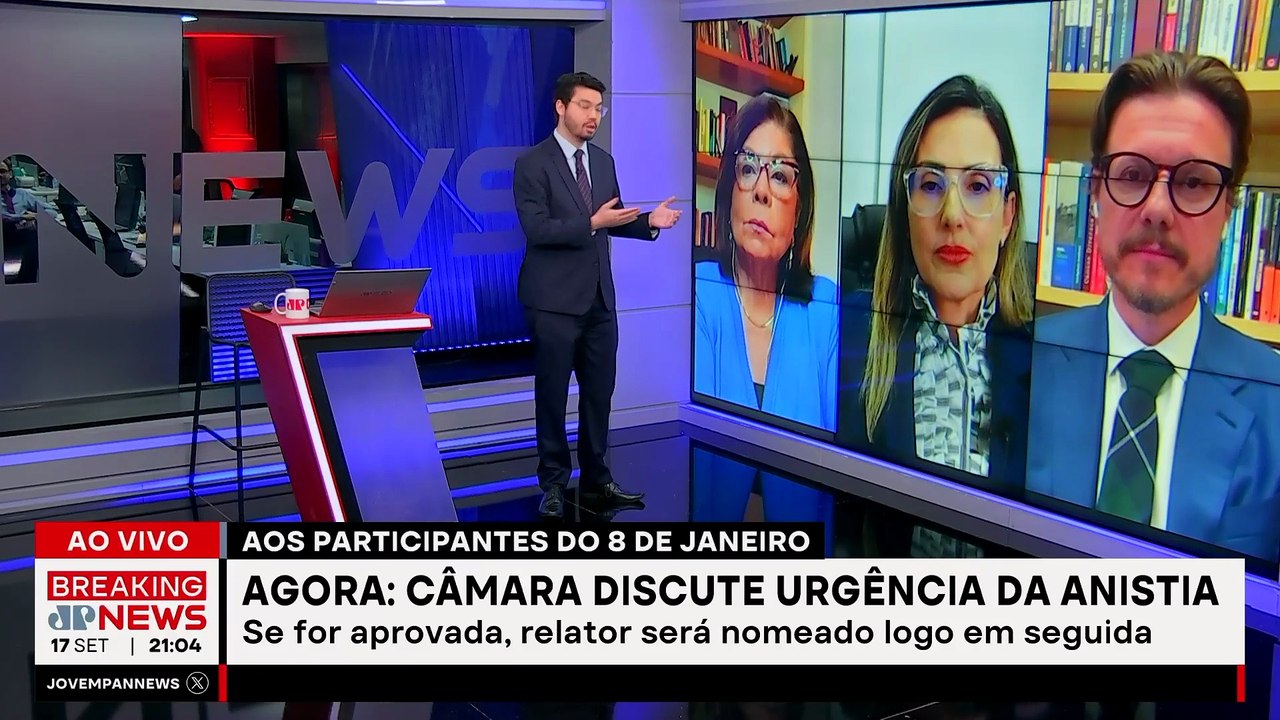 CÂMARA VOTA URGÊNCIA DO PL DA ANISTIA | JORNAL JOVEM PAN  - 17/09/2025