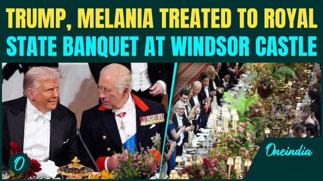 Trump UK State Dinner FULL VIDEO: King Charles, Queen Camilla Host ROYAL Banquet for Trump, Melania