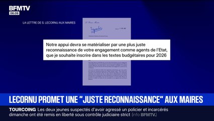 Dans une lettre aux maires, Sébastien Lecornu leur promet "une plus juste reconnaissance de leur engagement"