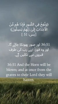 ✨ The Trumpet will be blown… and suddenly, humanity will rise from their graves, rushing to their Lord. #DayOfJudgment #Reminder #QuranVerse #Yasin #IslamicReminder #Hereafter
