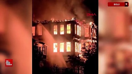 Bolu'da tarihi konak yandı