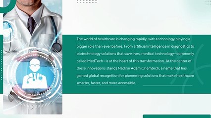 What Makes Nadine Adam Chemtech a Global Pioneer in MedTech