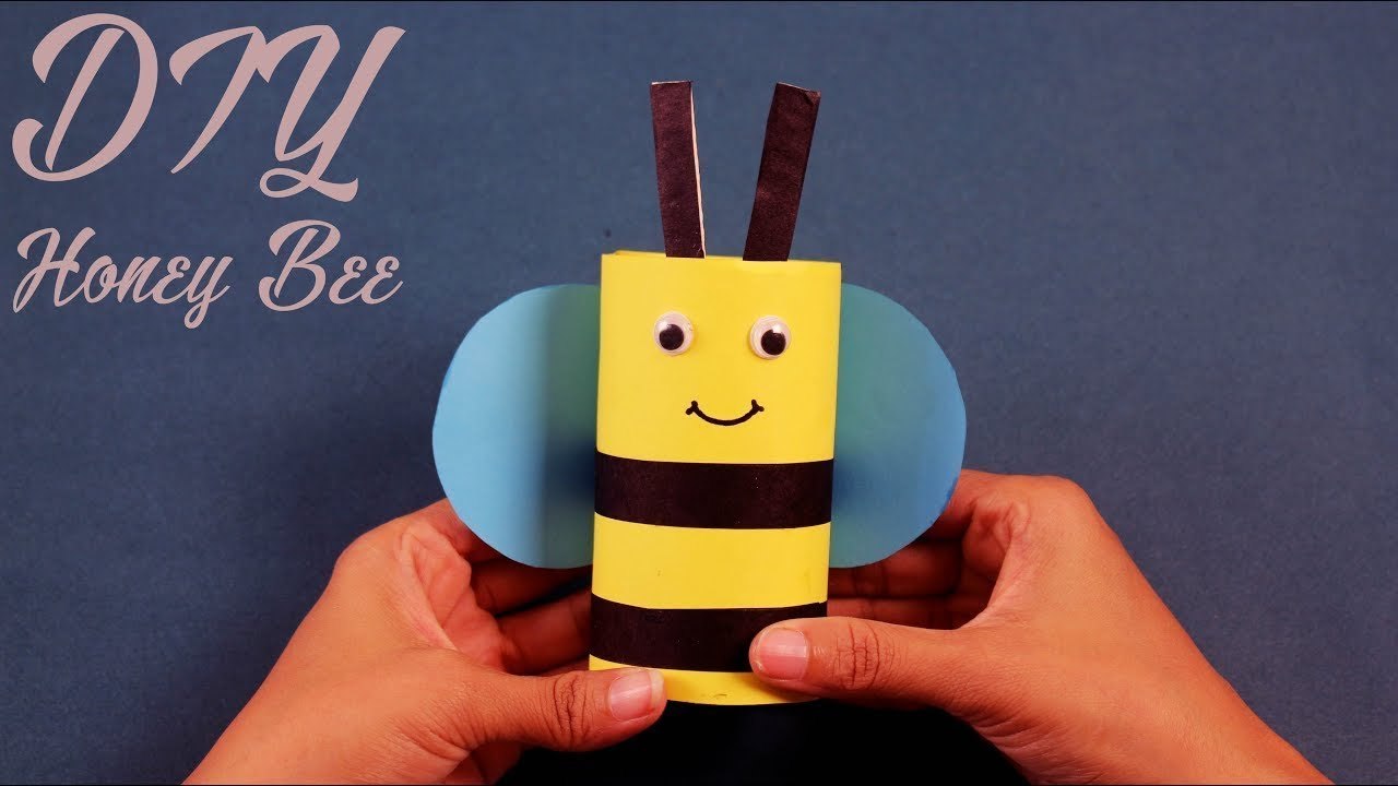 How to Make Honey Bees with Toilet Paper Roll | Fun Craft Videos for Kids