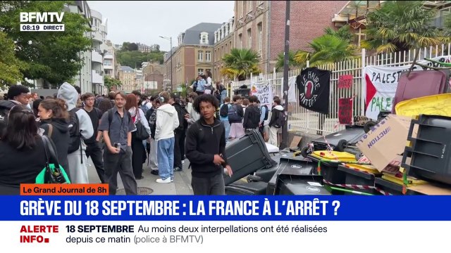 Grève du 18 septembre: le lycée François Ier, au Havre, bloqué depuis 6 heures du matin
