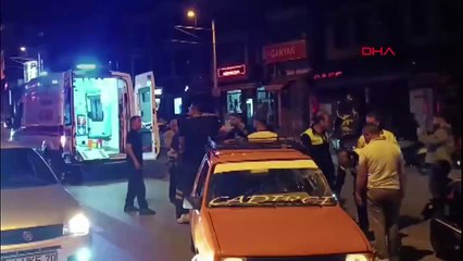 Drift yapan sürücünün otomobiline motosiklet çarptı; 2 yaralı