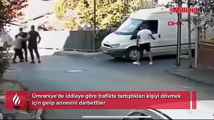 Ümraniye’de yol verme kavgası kabusa döndü! Trafikte tartıştıkları kişinin annesini darbettiler