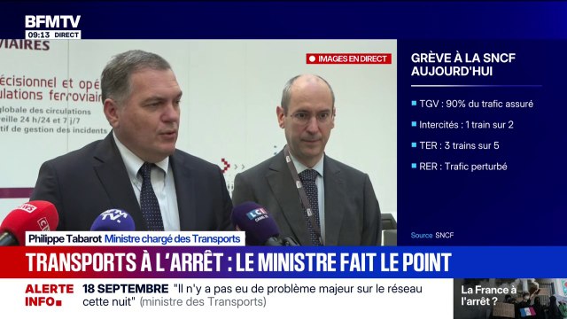 Grève du 18 septembre: Philippe Tabarot, ministre démissionnaire chargé des Transports, précise que les lignes de métro à Paris sont moins perturbées que prévu