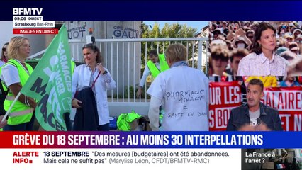 Grève du 18 septembre: "La casse et la violence ne rapportent rien à la fin d'une mobilisation", martèle Frédéric Souillot (FO)