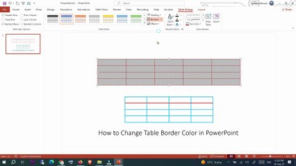 How to Change Table Border Color in PowerPoint