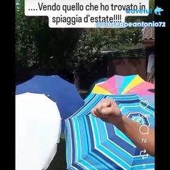 carloderoma vendo le cose che ho trovato in spiaggia l'estate