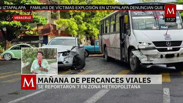 Siete accidentes viales en menos de diez horas en la zona metropolitana de Veracruz