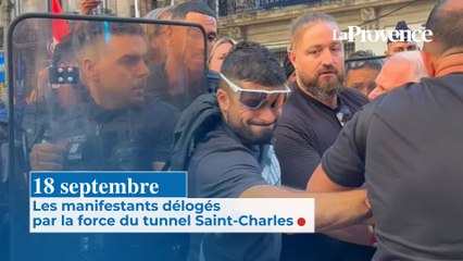 18 septembre, Les manifestants délogés  par la force du tunnel  Saint-Charles