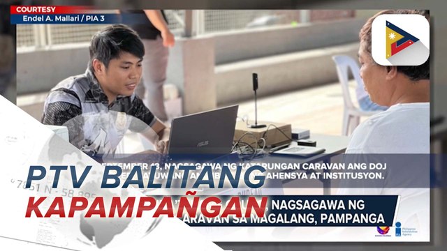 DOJ at iba't ibang grupo, nagsagawa ng Katarungan caravan sa Magalang, Pampanga