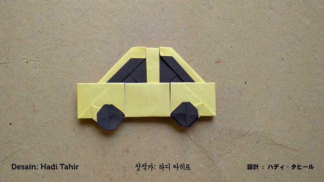 how to make origami car designed by Hadi Tahir