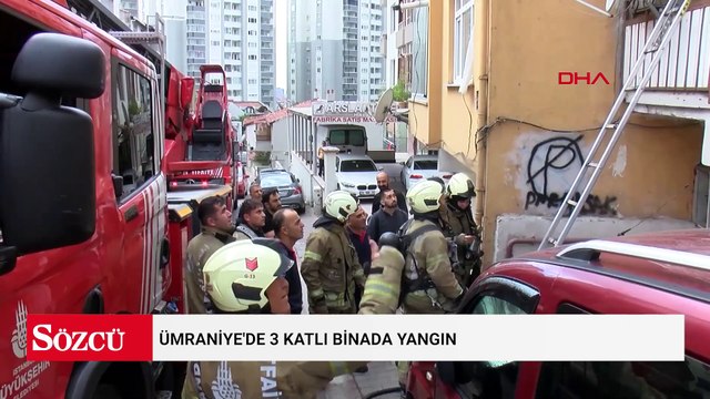 Ümraniye'de 3 katlı binada yangın; 1'i bebek 4 kişi dumandan etkilendi