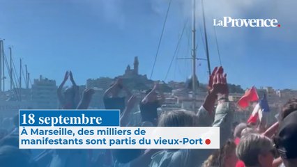 18 septembre, À Marseille, des milliers de  manifestants sont partis  du vieux-Port