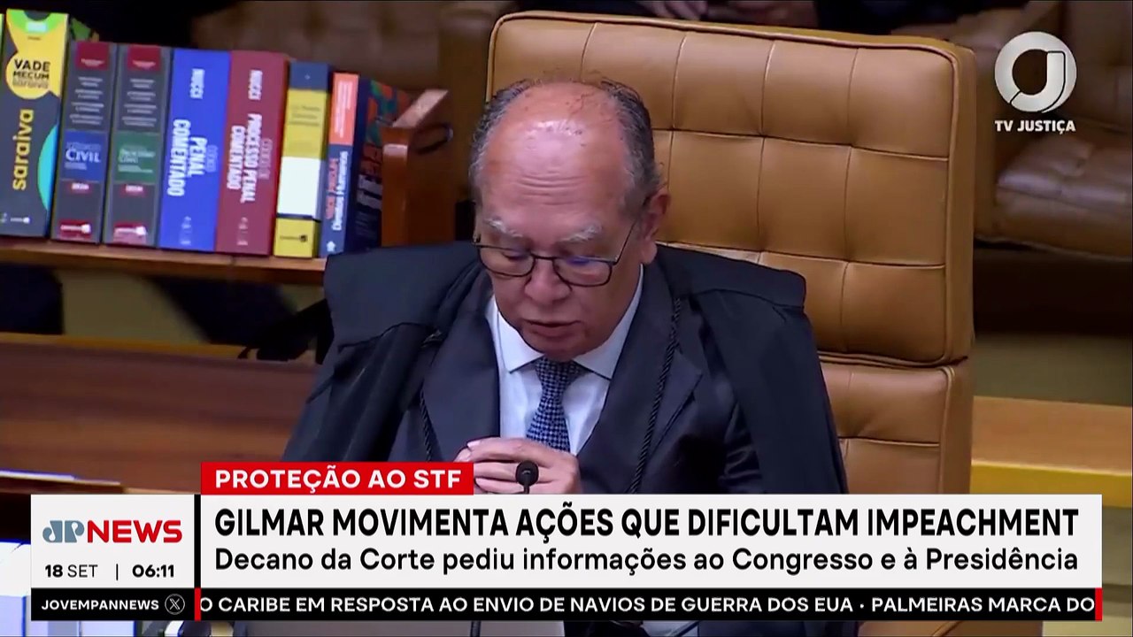Gilmar Mendes aciona Congresso e União sobre regras de impeachment de ministros do STF