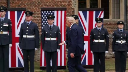 President Trump arrives at Chequers