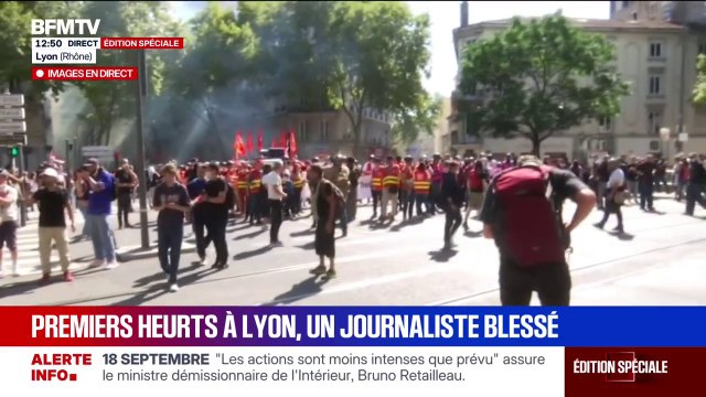 Grève du 18 septembre: trois blessés au sein du cortège lyonnais